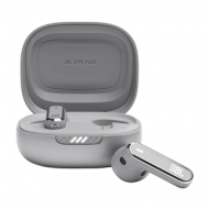JBL Live Flex, adaptive noise cancelling, silver